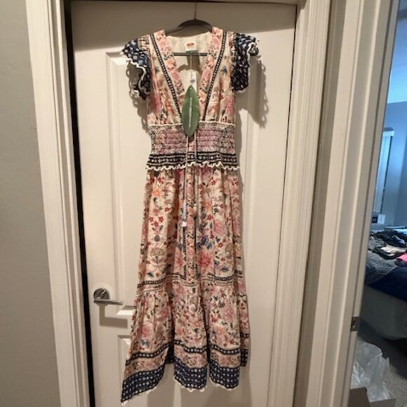 FARM Rio Dresses & Skirts - NWT Farm Rio | Cream Superbloom Tapestry Maxi Dress | Floral | Size: XS